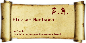 Piszter Marianna névjegykártya